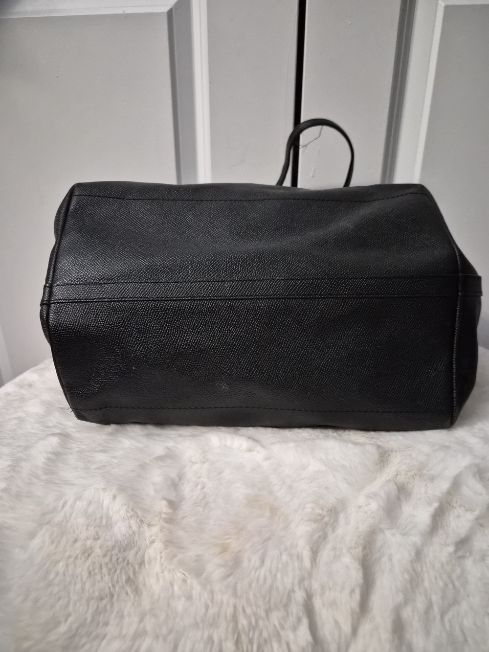 Coach Black Leather Tote Bag with Gold Logo - Picture 9 of 10